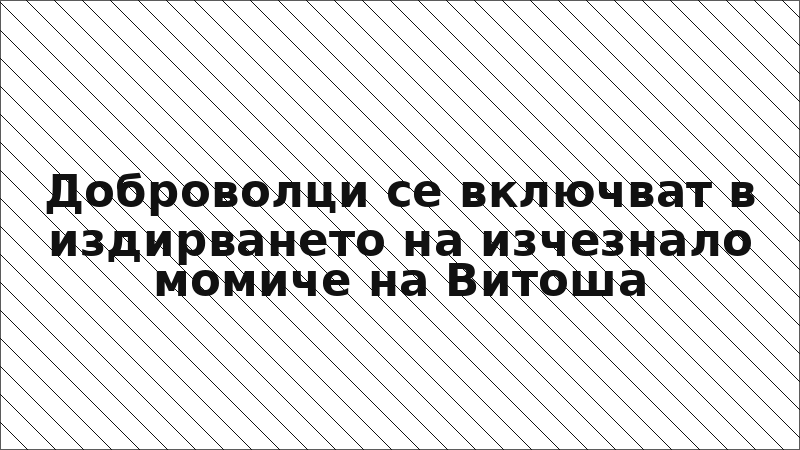 Доброволци се включват в издирването на изчезнало момиче на Витоша