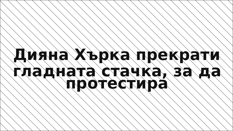 Дияна Хърка прекрати гладната стачка, за да протестира