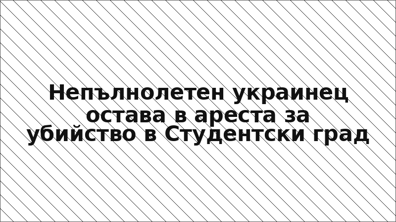 Непълнолетен украинец остава в ареста за убийство в Студентски град