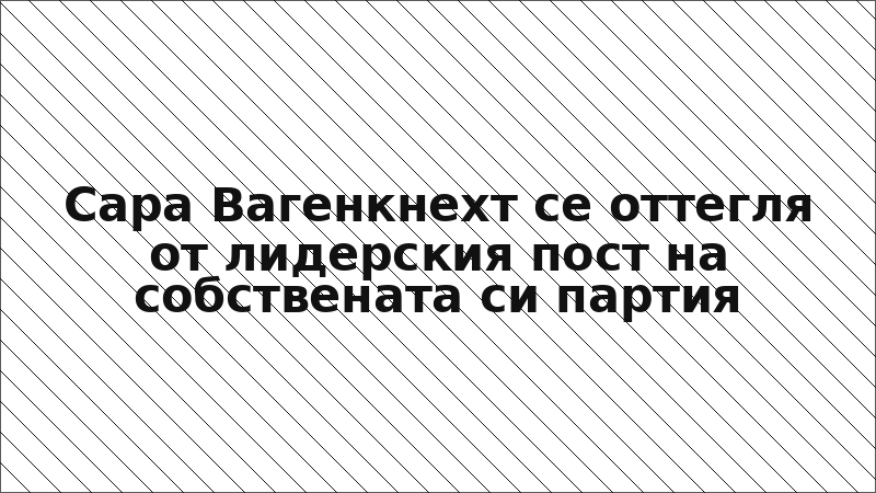 Сара Вагенкнехт се оттегля от лидерския пост на собствената си партия