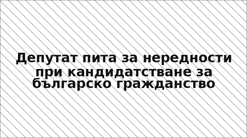 Депутат пита за нередности при кандидатстване за българско гражданство