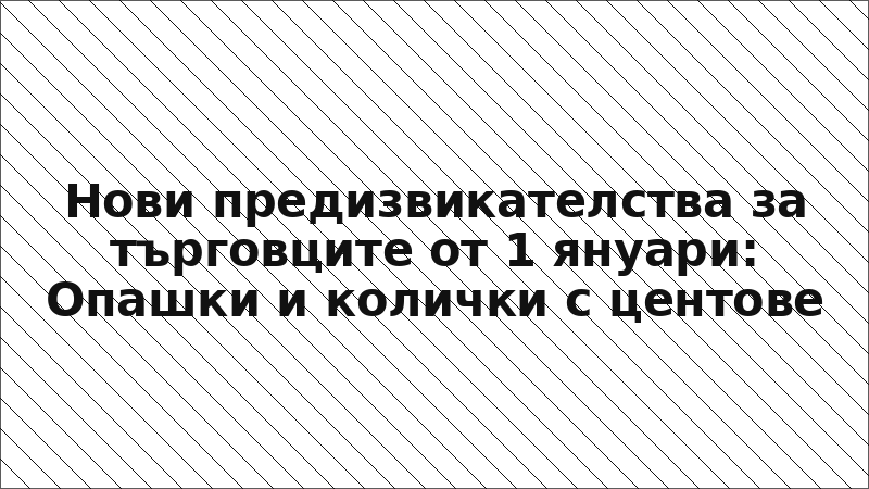 Нови предизвикателства за търговците от 1 януари: Опашки и колички с центове