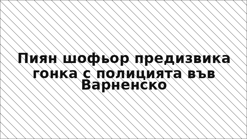 Пиян шофьор предизвика гонка с полицията във Варненско