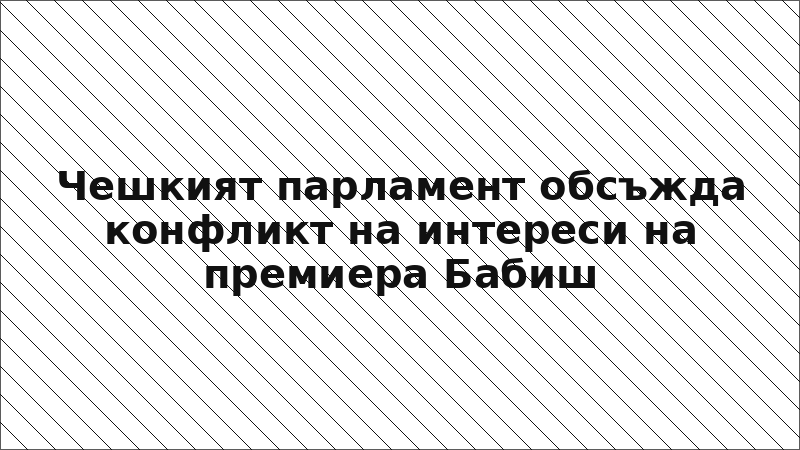 Чешкият парламент обсъжда конфликт на интереси на премиера Бабиш