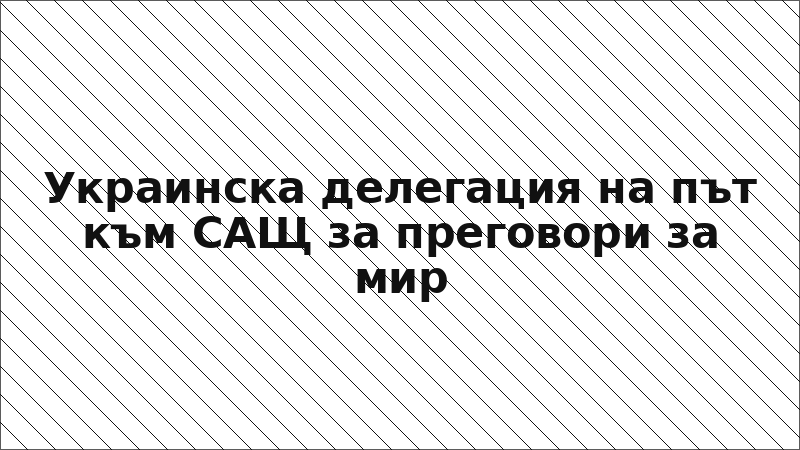 Украинска делегация на път към САЩ за преговори за мир