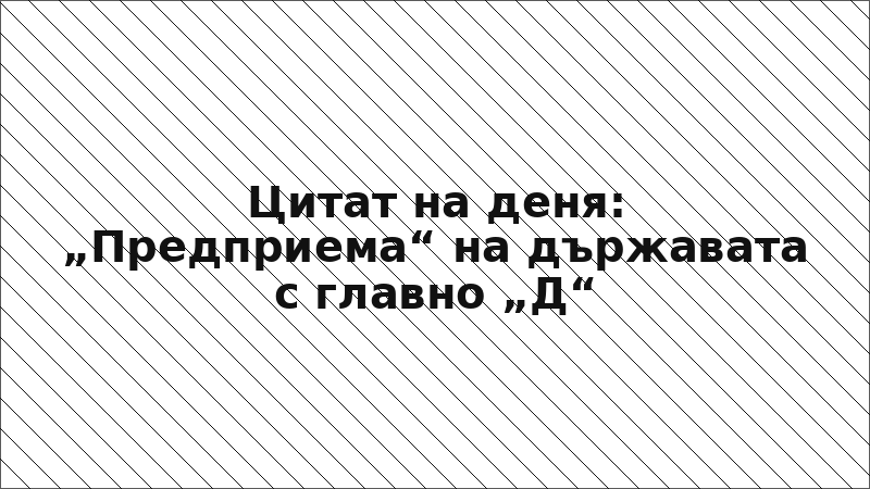Цитат на деня: „Предприема“ на държавата с главно „Д“