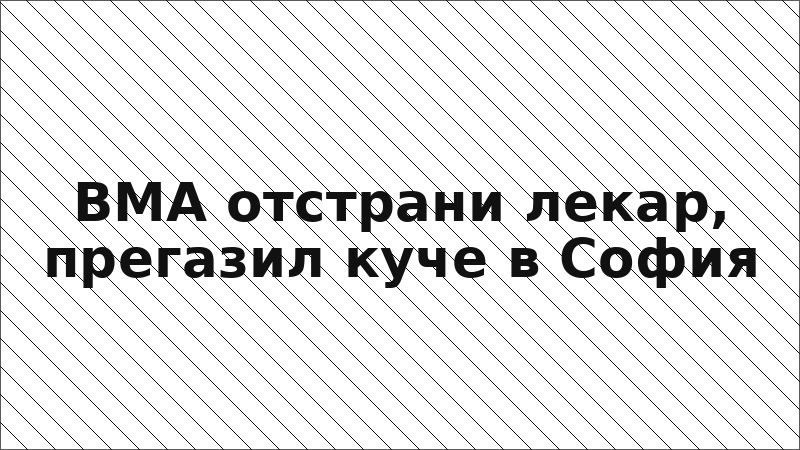 ВМА отстрани лекар, прегазил куче в София