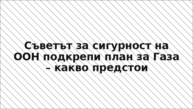 Съветът за сигурност на ООН подкрепи план за Газа – какво предстои