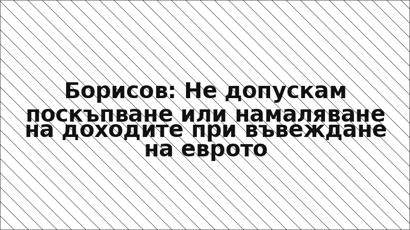 Борисов: Не допускам поскъпване или намаляване на доходите при въвеждане на еврото