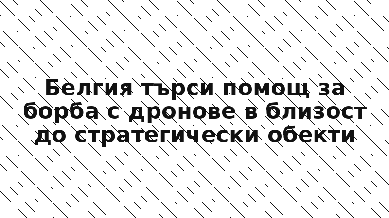 Белгия търси помощ за борба с дронове в близост до стратегически обекти