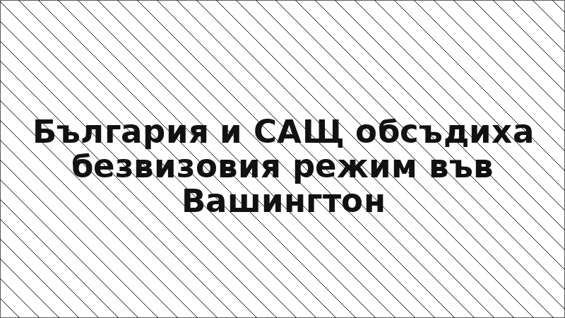 България и САЩ обсъдиха безвизовия режим във Вашингтон