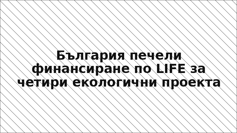 България печели финансиране по LIFE за четири екологични проекта