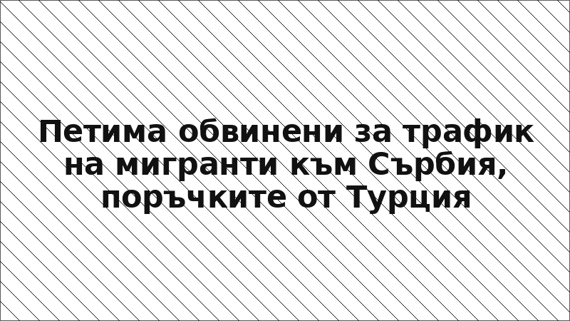 Петима обвинени за трафик на мигранти към Сърбия, поръчките от Турция
