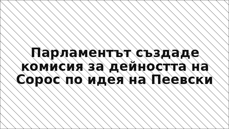 Парламентът създаде комисия за дейността на Сорос по идея на Пеевски