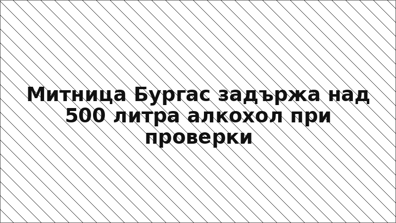 Митница Бургас задържа над 500 литра алкохол при проверки
