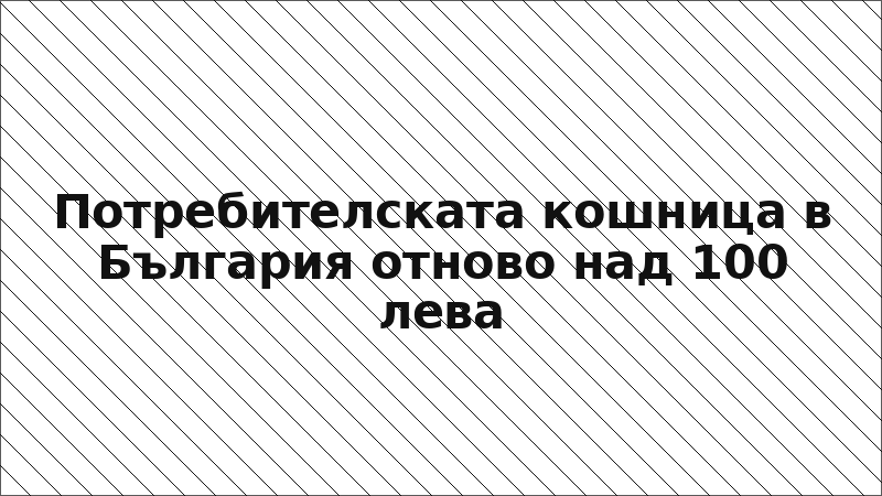 Потребителската кошница в България отново над 100 лева