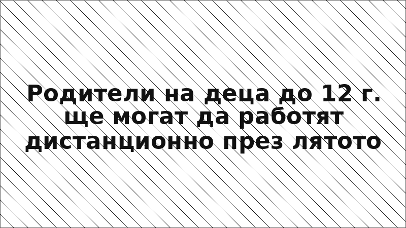 Родители на деца до 12 г. ще могат да работят дистанционно през лятото