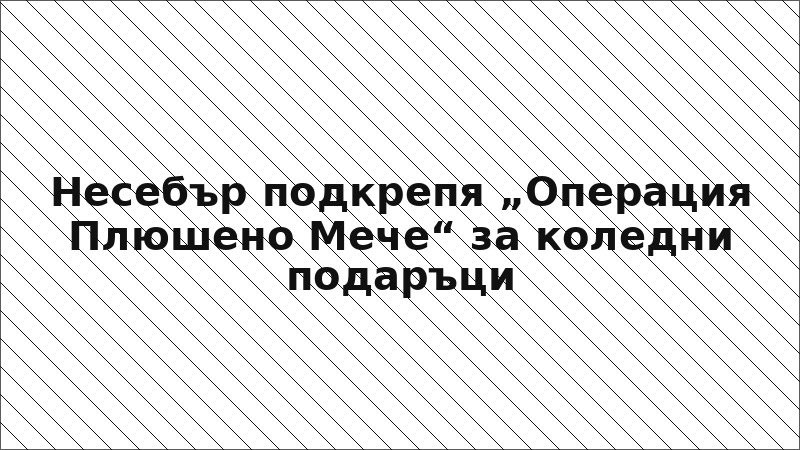 Несебър подкрепя „Операция Плюшено Мече“ за коледни подаръци
