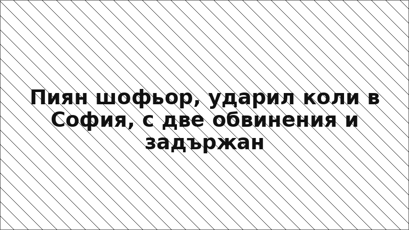 Пиян шофьор, ударил коли в София, с две обвинения и задържан
