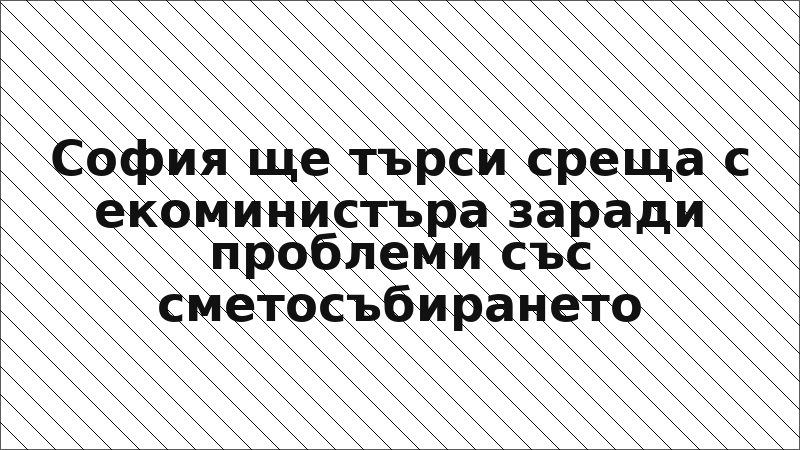 София ще търси среща с екоминистъра заради проблеми със сметосъбирането