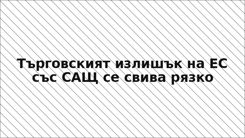 Търговският излишък на ЕС със САЩ се свива рязко