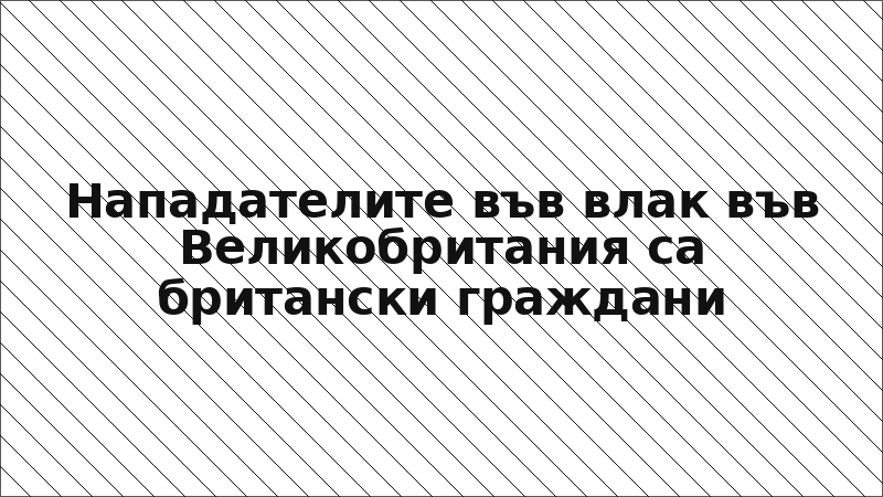 Нападателите във влак във Великобритания са британски граждани