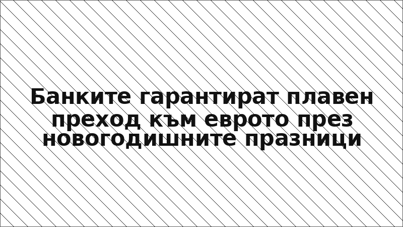 Банките гарантират плавен преход към еврото през новогодишните празници
