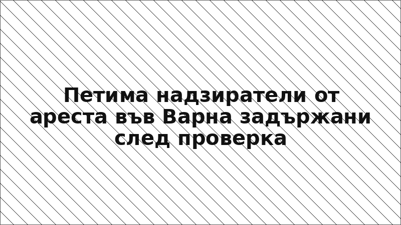 Петима надзиратели от ареста във Варна задържани след проверка