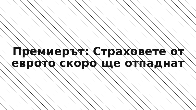 Премиерът: Страховете от еврото скоро ще отпаднат