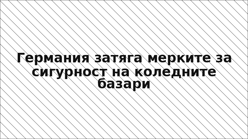 Германия затяга мерките за сигурност на коледните базари