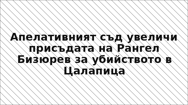 Апелативният съд увеличи присъдата на Рангел Бизюрев за убийството в Цалапица