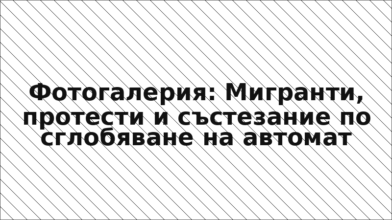 Фотогалерия: Мигранти, протести и състезание по сглобяване на автомат