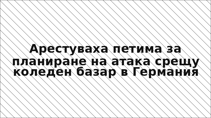 Арестуваха петима за планиране на атака срещу коледен базар в Германия