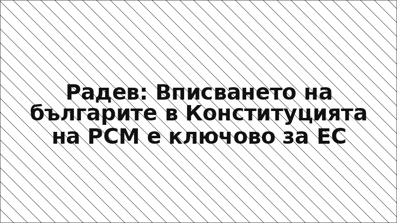 Радев: Вписването на българите в Конституцията на РСМ е ключово за ЕС
