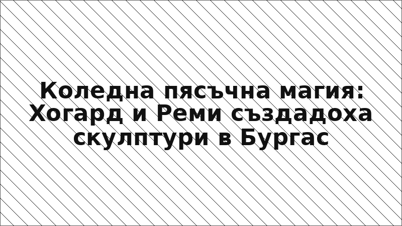 Коледна пясъчна магия: Хогард и Реми създадоха скулптури в Бургас