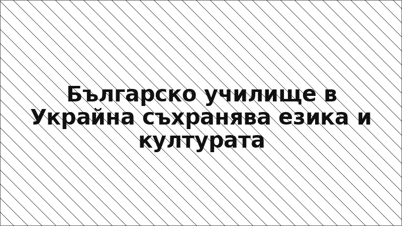 Българско училище в Украйна съхранява езика и културата