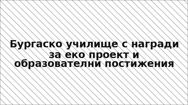 Бургаско училище с награди за еко проект и образователни постижения