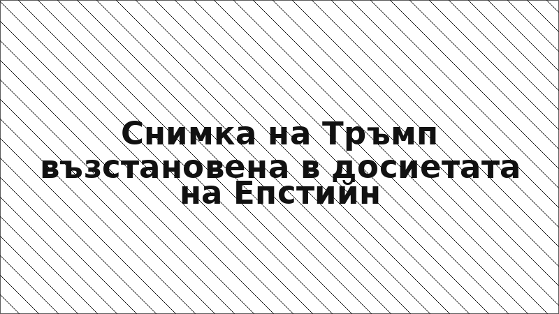 Снимка на Тръмп възстановена в досиетата на Епстийн