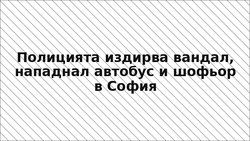 Полицията издирва вандал, нападнал автобус и шофьор в София