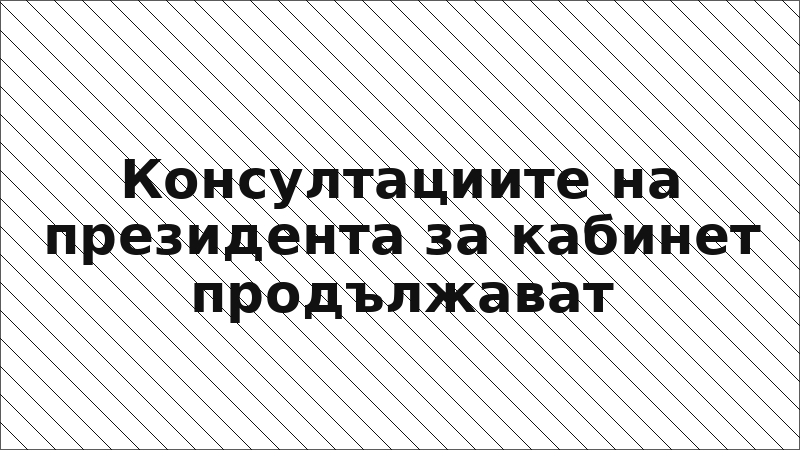 Консултациите на президента за кабинет продължават