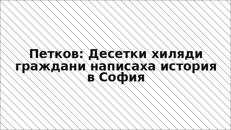 Петков: Десетки хиляди граждани написаха история в София