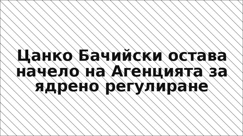 Цанко Бачийски остава начело на Агенцията за ядрено регулиране