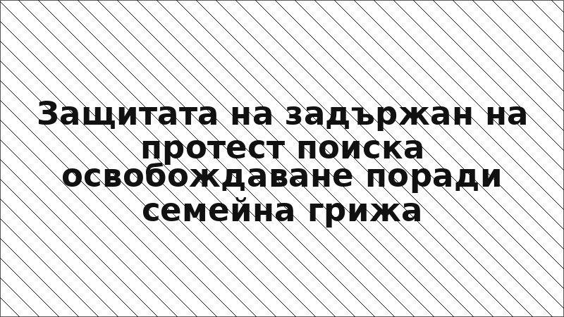 Защитата на задържан на протест поиска освобождаване поради семейна грижа