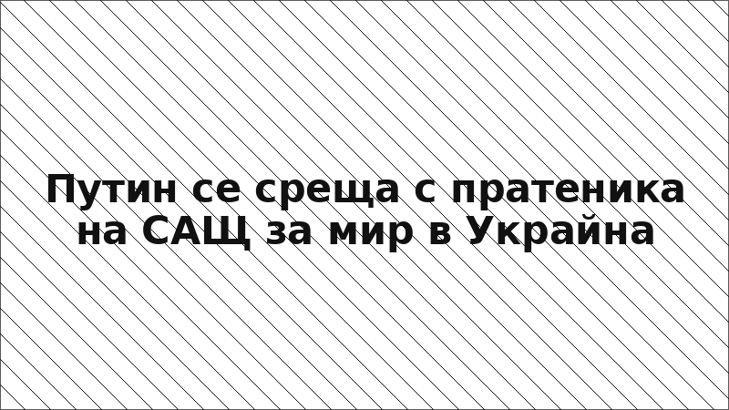 Путин се среща с пратеника на САЩ за мир в Украйна