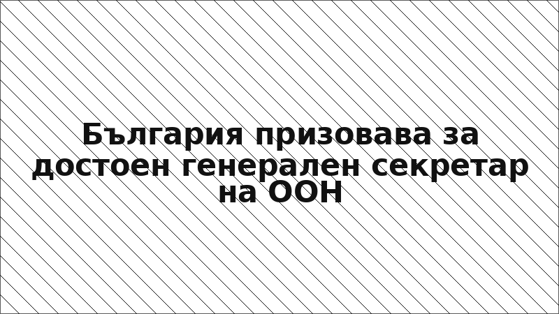 България призовава за достоен генерален секретар на ООН