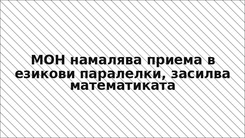 МОН намалява приема в езикови паралелки, засилва математиката