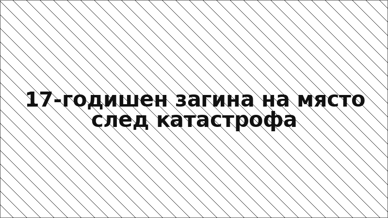 17-годишен загина на място след катастрофа