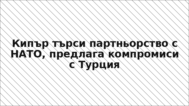 Кипър търси партньорство с НАТО, предлага компромиси с Турция