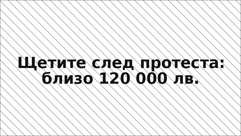 Щетите след протеста: близо 120 000 лв.