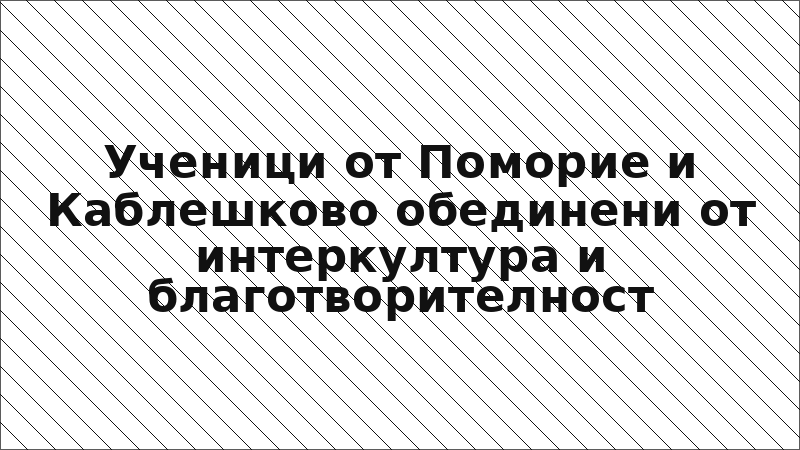 Ученици от Поморие и Каблешково обединени от интеркултура и благотворителност